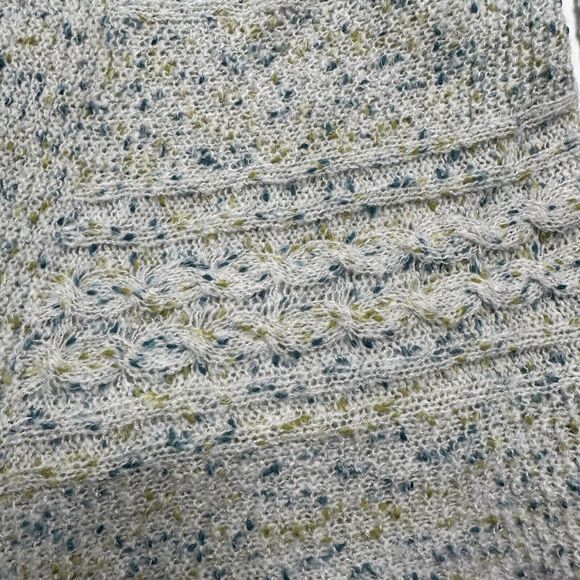 Aratta Silent Journey Open Front Cable Knit Cardigan Size L Large Lace Cuffs - Picture 16 of 16